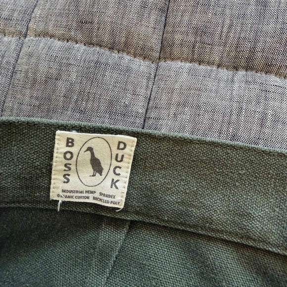 Taylor Stitch Boss Duck Chore Pants Hemp Blend Green Men's Size 32 x 32 - Picture 4 of 5